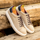 DapperFam Rivale in Ice Men's Linen Trainer — Style 3501