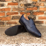 DapperFam Vero in Navy Men's Italian Leather Derby