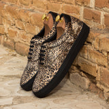 DapperFam Riccardo in Leopard Men's Sartorial Top Sider