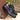 DapperFam Zephyr in Black / Denim Men's Italian Patent Leather & Hand-Painted Patina Longwing Blucher