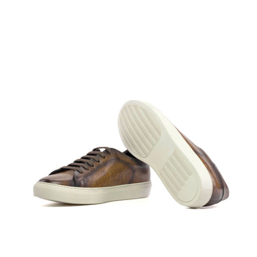 DapperFam Rivale in Brown Men's Hand-Painted Patina Trainer