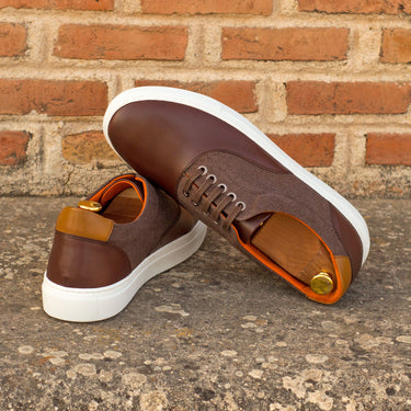 DapperFam Riccardo in Brown Men's Linen Top Sider