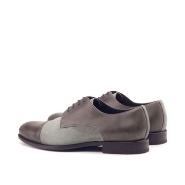 DapperFam Vero in Grey / Light Grey Men's Italian Leather & Italian Suede Derby