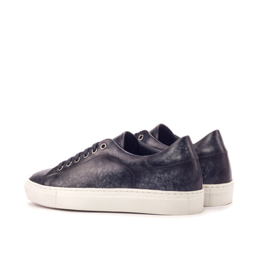 DapperFam Rivale in Grey Men's Hand-Painted Italian Leather Trainer