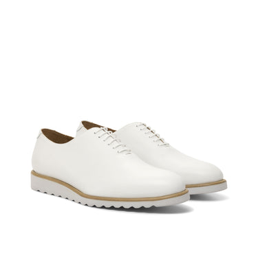 DapperFam Giuliano in White Men's Italian Leather Whole Cut in White