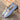 DapperFam Marcello in Blue / Ice / Navy Men's Linen & Italian Leather Belgian Slipper