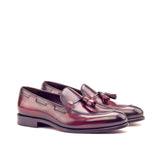 DapperFam Luciano in Burgundy Men's Hand-Painted Patina Loafer — Style 2919