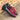 DapperFam Marcello in Cobalt Blue / Red / White Blue Men's Suede & Italian Leather & Italian Patent Leather Belgian Slipper