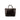 DapperFam Luxe Men's Casual Tote in Black Painted Calf