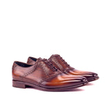 DapperFam Fabrizio in Cognac / Brown Men's Hand-Painted Patina Saddle in Cognac / Brown