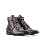 DapperFam Everest in Aubergine Men's Hand-Painted Patina Hiking Boot — Style 5517