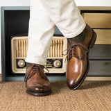 DapperFam Vero in Brown Men's Italian Leather Derby