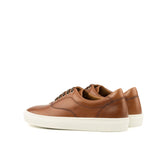 DapperFam Riccardo in Med Brown Men's Italian Leather Top Sider