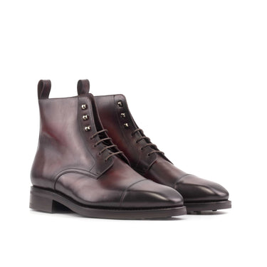 DapperFam Garrison in Burgundy Men's Italian Leather Jumper Boot in Burgundy