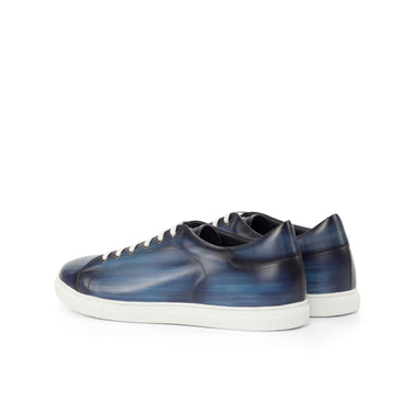 DapperFam Rivale in Navy Men's Italian Leather Trainer