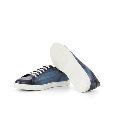 DapperFam Rivale in Navy Men's Italian Leather Trainer