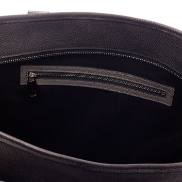 DapperFam Luxe Men's Casual Tote in Grey Painted Full Grain