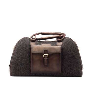 DapperFam Luxe Men's Travel Duffle in Nailhead Sartorial