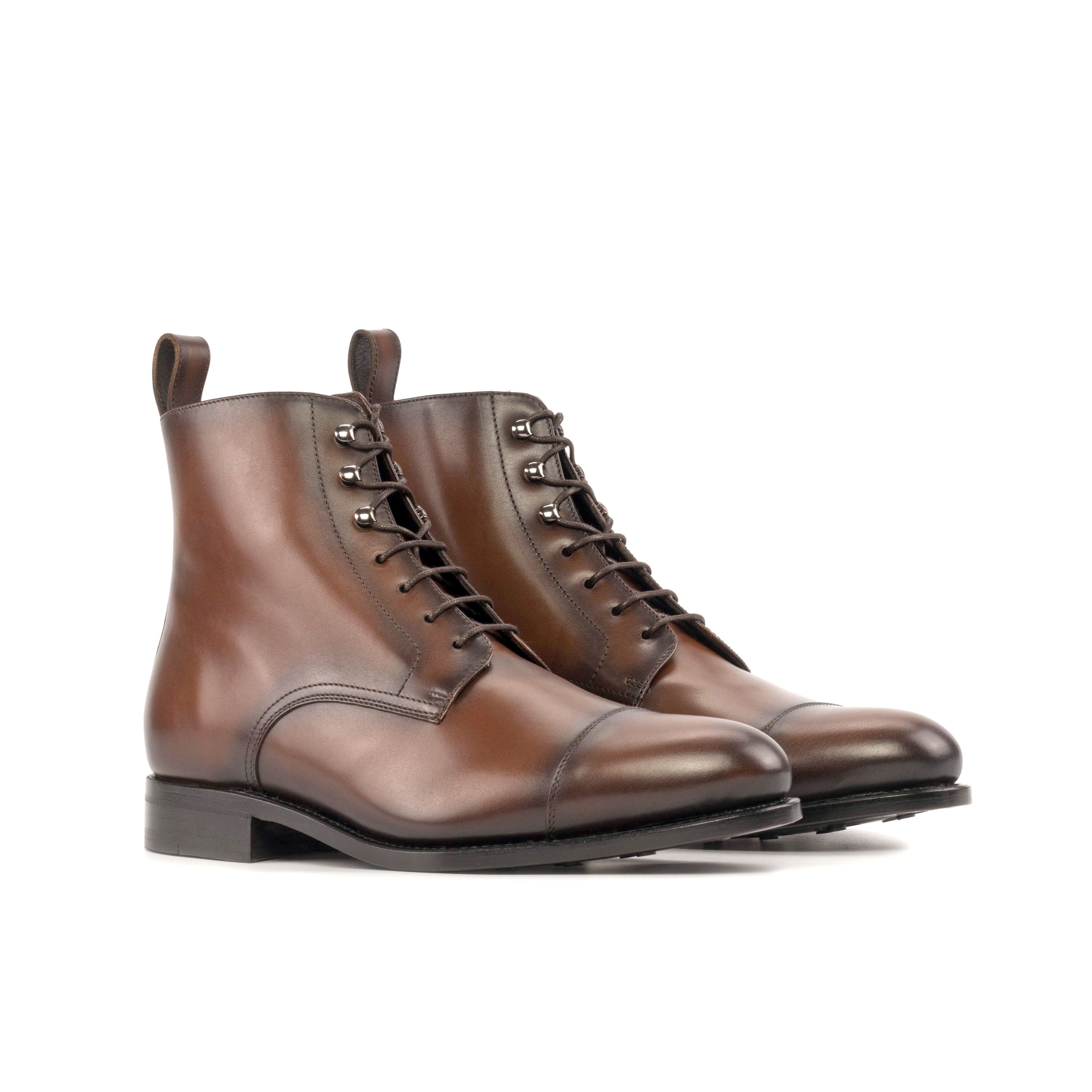 Garrison in Med Brown Men's Italian Leather Jumper Boot by DapperFam Med Brown / 11.5 / EE