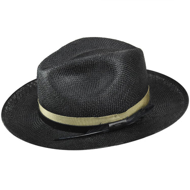 Bailey Braylon Litestraw® Straw Fedora in Black