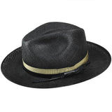 Bailey Braylon Litestraw® Straw Fedora in Black