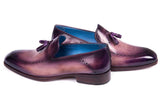 Paul Parkman Men's Tassel Loafers in Purple