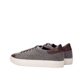 DapperFam Rivale in Light Grey Men's Flannel Trainer