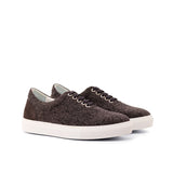 DapperFam Riccardo in Herringbone / Grey Men's Sartorial & Lux Suede Top Sider