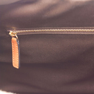 DapperFam Luxe Men's Travel Duffle in Tweed Sartorial & Cognac Leather in #color_