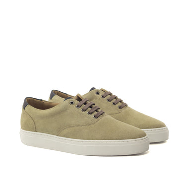 DapperFam Riccardo in Sand Men's Lux Suede Top Sider in Sand #color_ Sand