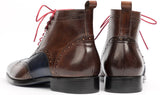 Paul Parkman Men's Wingtip Ankle Boots in Brown & Blue