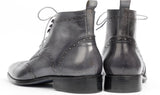 Paul Parkman Men's Hand-Painted Wingtip Ankle Boots in Gray