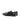 DapperFam Rialto in Light Grey / Black Men's Flannel & Italian Leather Monk Slipper