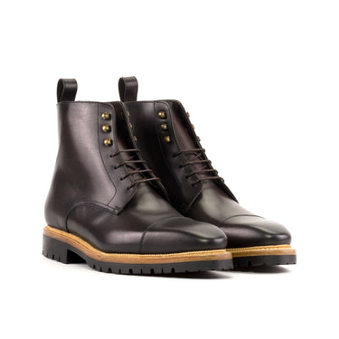 DapperFam Garrison in Dark Brown Men's Italian Leather Jumper Boot in Dark Brown