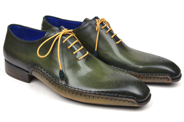 Paul Parkman Men's Opanka Construction Oxfords in Green