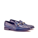DapperFam Luciano in Denim Men's Hand-Painted Patina Loafer — Style 2967