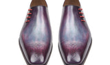 Paul Parkman Men's Side Lace Leather Oxfords in Purple