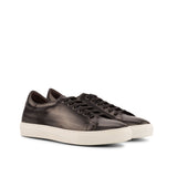 DapperFam Rivale in Grey Men's Hand-Painted Italian Leather Trainer — Style 3968