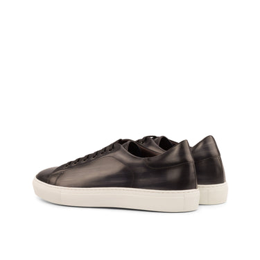 DapperFam Rivale in Grey Men's Hand-Painted Italian Leather Trainer