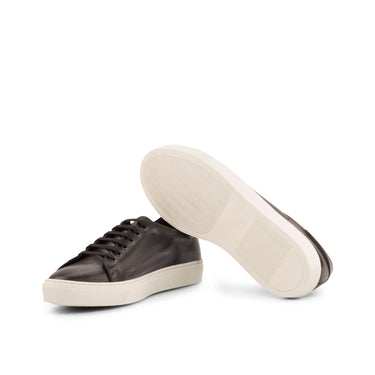 DapperFam Rivale in Grey Men's Hand-Painted Italian Leather Trainer