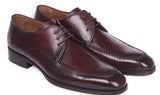 Paul Parkman Men's Leather Apron Derby Shoes in Brown & Bordeaux