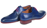 Paul Parkman Men's Hand-Painted Derby Shoes in Blue
