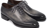 Paul Parkman Hand-Painted Leather Wholecut Oxfords in Gray & Black