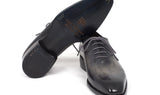 Paul Parkman Hand-Painted Leather Wholecut Oxfords in Gray & Black