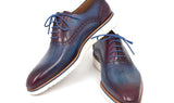 Paul Parkman Men's Smart Casual Oxford Shoes in Blue & Purple