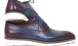 Paul Parkman Men's Smart Casual Oxford Shoes in Blue & Purple