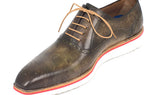 Paul Parkman Men's Smart Casual Oxford Shoes in Army Green