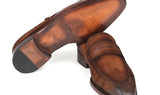 Paul Parkman Men's Suede Goodyear Welted Loafers in Brown Antique