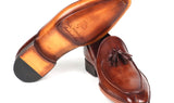 Paul Parkman Hand-Sewn Tassel Loafers in Brown