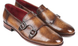 Paul Parkman Men's Double Monkstraps in Olive